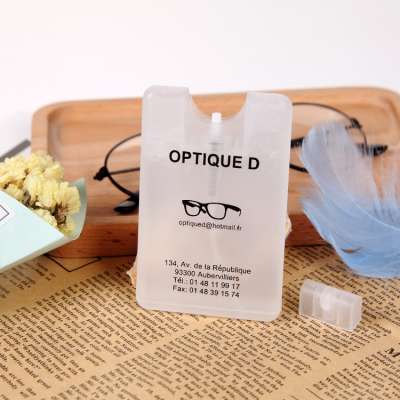 Portable Card Type Cleaning Liquid Plastic Glasses Spectacle Lens Cleaner Spray Bottle