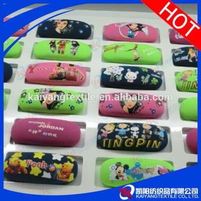 wholesale metal material eyeglass case with lethery surface